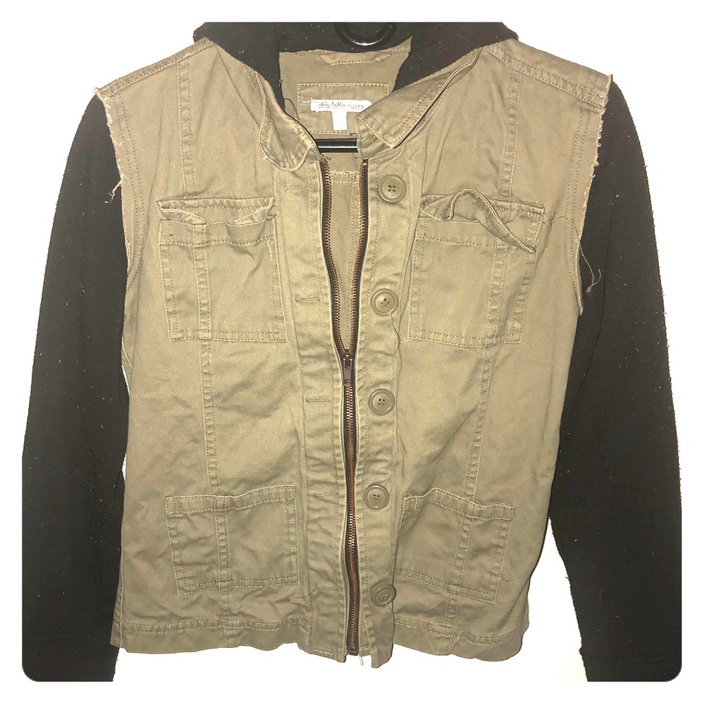 Distressed Army Green Jacket